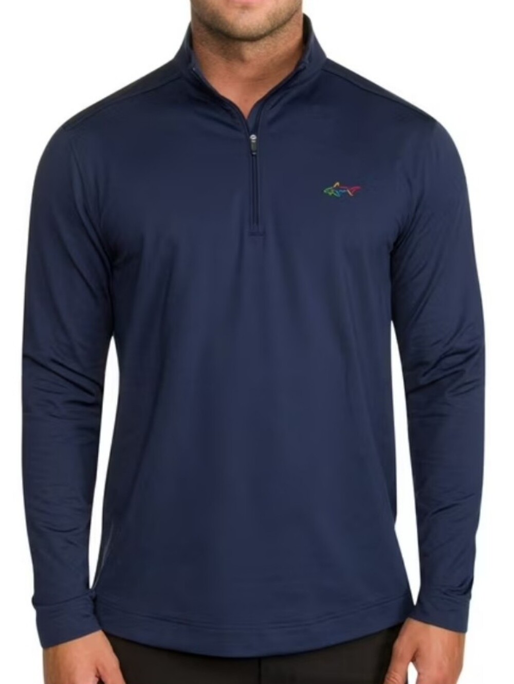 NWT Greg Norman Performance Quarter Zip Pullover Navy Blue Sweatshirt Mens MD